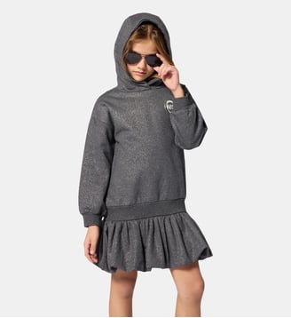 Robe manches longues - Michael Kors Kids - Gris moyen chiné
