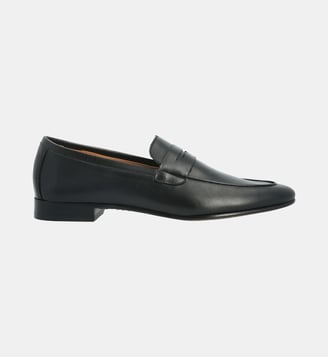Mocassin vitale 2 - cuir lisse - Manfield - Noir