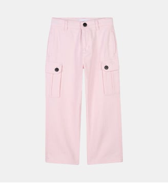 Pantalon à poches en coton - Marc Jacobs Kids - Rosée