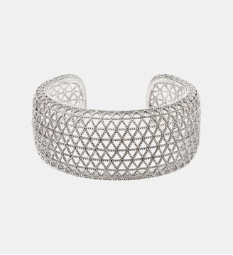 Bracelet manchette   doré à l'or fin - Betty - Satellite - Argenté