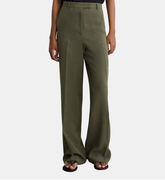 Pantalon droit fluide de tailleur - BETTYNA - Pablo - Vert kaki