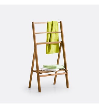 Porte-serviettes pliant en acacia, Locuste - So'Home - Beige clair