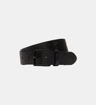 Ceinture en cuir monogramme - Lacoste - Noir