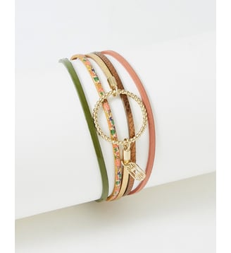 bracelet cuirs Annabelle Flowers - Flowers for Zoe - Vert