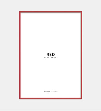 Cadre en bois rouge en acrylique - Poster & Frame - Rouge