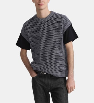 pull Cary en coton gris - Agnès b. - Gris chine