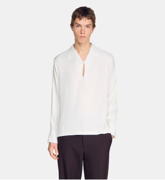 Chemise effet tunique - Sandro - Blanc