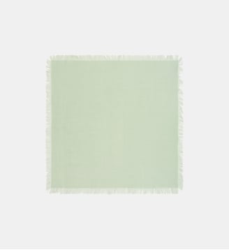 Foulard à fines franges en cachemire - Bompard - Vert amande