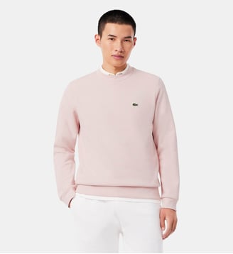 Sweatshirt molleton col rond - Lacoste - Rose pâle