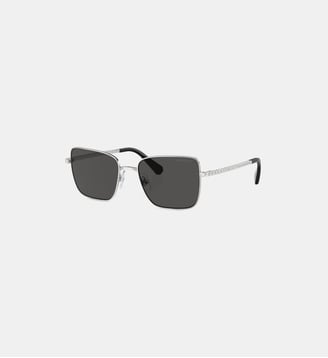 Lunettes de soleil Rond SK7015 - Swarovski - Gris foncé