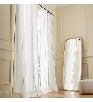 Rideau lin lavé - AM.PM - Blanc