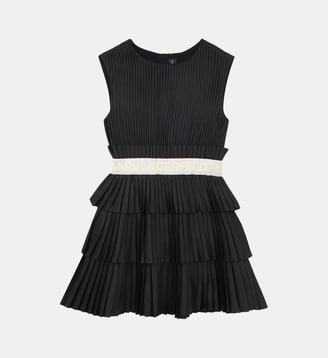 Robe manches courtes plissee - Karl Lagerfeld Kids - Black