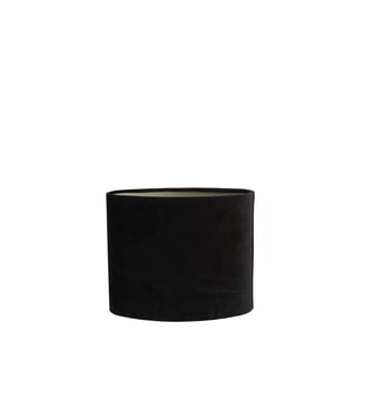 Abat-jour Velours - Noir - 30x15x25cm - Light & Living - Noir