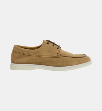 Derbies boat soft sem contast en cuir - Hackett London - Sable