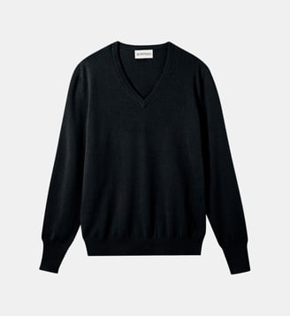 Pull col V Origines - Bompard - Noir