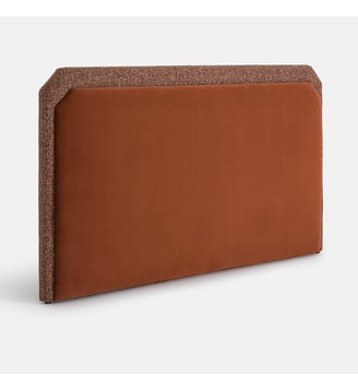 Tête de lit rembourrée, bi-matière - La Redoute Interieurs - Terracotta