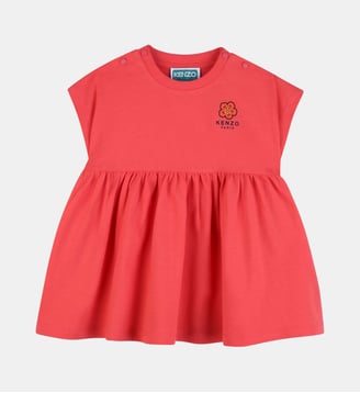 Robe froncee a la taille - Kenzo Kids - Light red