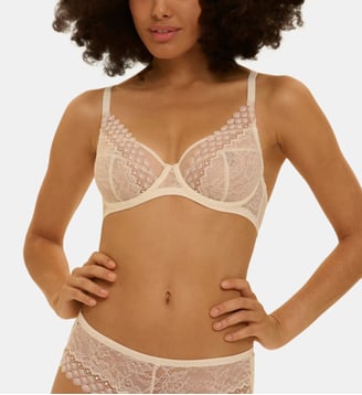Soutien-gorge avec armature foulard - Naturel - Simone Pérèle - Blanc