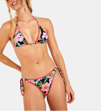 Bas de bikini Dimka imprimé floral - Banana Moon - Noir