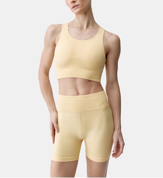 Brassière de sport Lindy maintien moyen bretelles - Born Living Yoga - Jaune