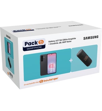 Smartphone Pack A37 5G 128Go Graphite + Enceinte JBL Grip Noir - Samsung - Graphite