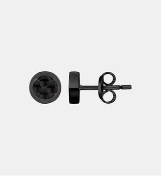 Boucles d'oreilles clous Séverin en Acier 316L - Phebus - Noir