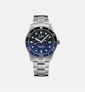 Montre automatique Ocean star Bleu foncé, Noir M0269071104100 - Mido - Argenté