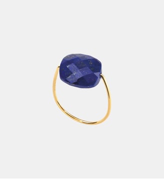 Bague or jaune coussin lapis lazuli - Morganne Bello - Or jaune