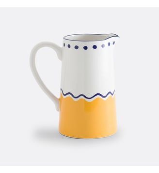 Carafe en faïence motif - La Redoute Interieurs - Jaune et bleu