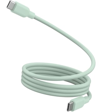 Câble de charge vers USB-C silicone magnétique 1M Vert - Essentiel B - Vert