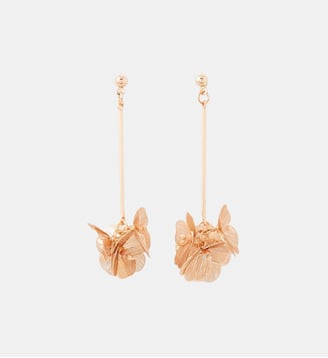 Boucles d'oreilles pendantes fleurs en filigranes - Balaboosté - Doré