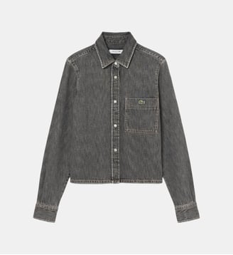 Chemise denim léger regular fit - Lacoste - Gris foncé