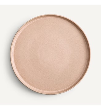 Lot de 4 assiettes plates en grès - AM.PM - Rose des sables