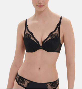 Soutien-gorge push-up décolleté plongeant - Noir Simone Pérèle
