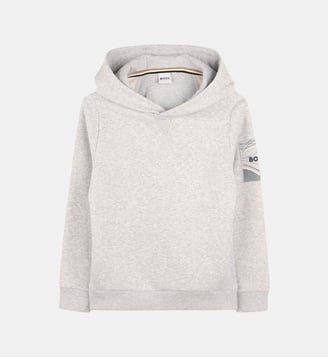 Sweat à capuche - BOSS Kidswear - Gris chine