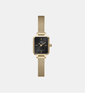 Montre Quadro mini Noir DW00100652 - Daniel Wellington - Doré
