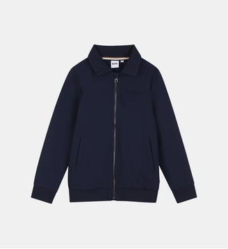Cardigan en tissu synthétique - BOSS Kidswear - Bleu cargo
