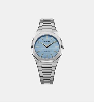 Montre Ultra thin Bleu clair A-UTBL17 - D1 Milano - Argenté