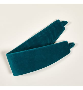 Embrasse Dario  en Velours uni - Madura - Bleu canard