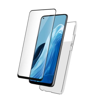 Pack Oppo Reno 8 Lite Coque + Verre trempé - Bigben - Transparent