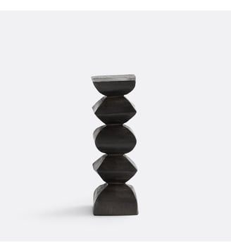 Sculpture totem en manguier - La Redoute Interieurs - Noir