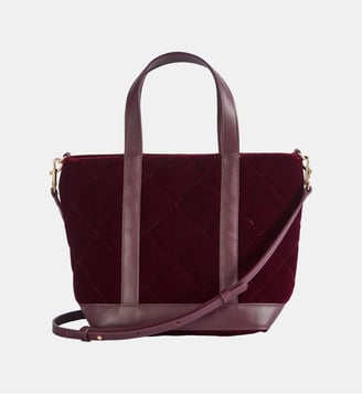 Cabas S Bandoulière Velours - Vanessa Bruno - Bordeaux