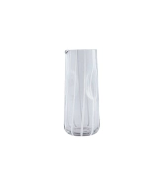 Carafe à eau en verre à rayures - OYOY - Blanc
