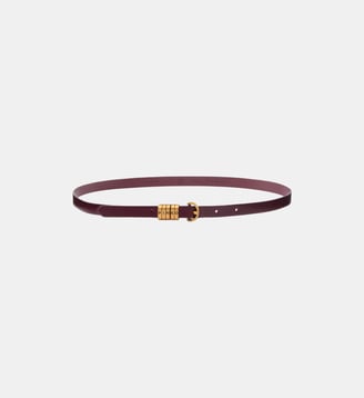 Ceinture avec logo pinko 1,2 cm - Pinko - Vin bourgogne et or antique