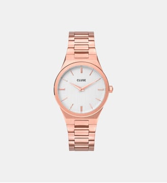 Montre Vigoureux 33 Blanc CW0101210001 - Cluse - Doré rosé