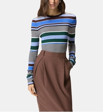 Pull à rayures multicolores Pinko