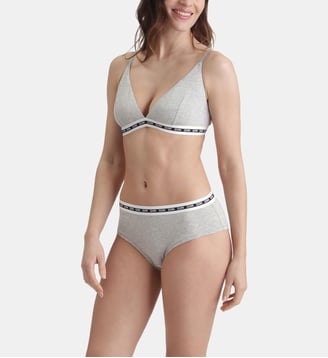 Shorty en coton modal Icons Essentiel - Dim - Gris chiné