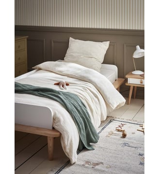 Housse de couette gaze de coton "Gaufrée" - Cyrillus - Blanc doux