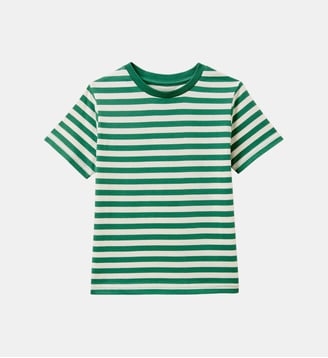 T-shirt rayé  - Coton biologique - Cyrillus - Rayure bico verte