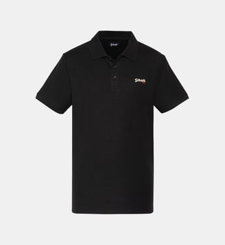 Polo azur en coton piqué - Schott - Noir